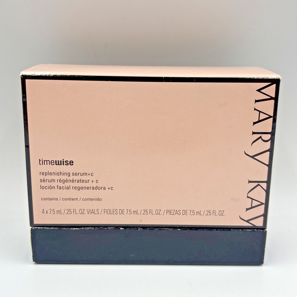 New In Box Mary Kay Timewise Replenishing Serum + C Size .25 fl oz x 4